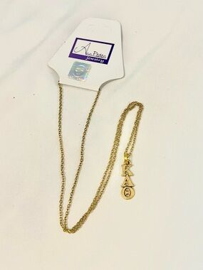KAO Kappa Alpha Theta Greek Letter Pendant Necklace